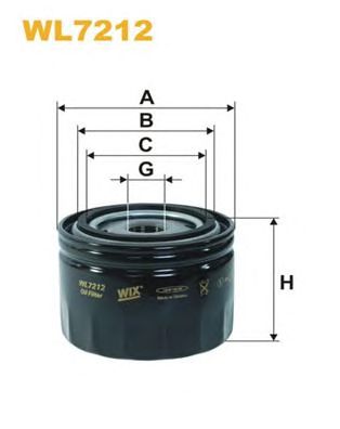WIX FILTERS wl7212 -  Фильтр масляный двигателя